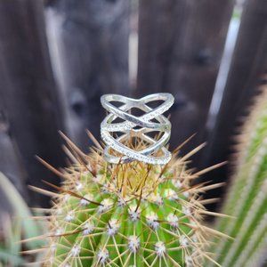 Silver Criss Cross Ring